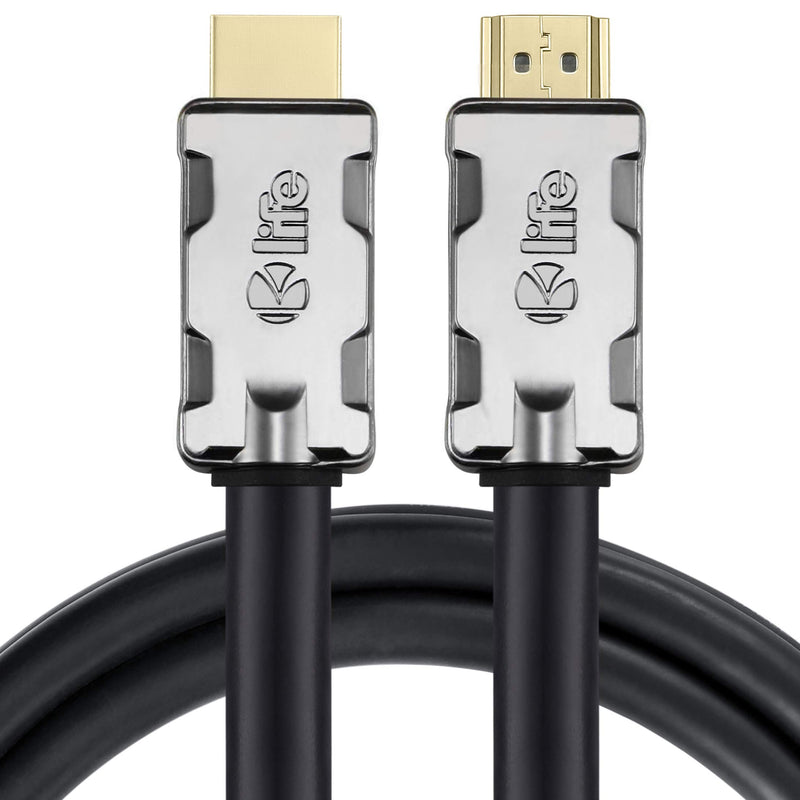 4k HDMI Cable 25ft - 24AWG HDMI Cord - 18Gbps - Supports 4K@60Hz Dolby HDR10 HLG, 2160P, 1080P, 3D, Deep Color, HDCP2.2, Ethernet and ARC 25 Feet-Black