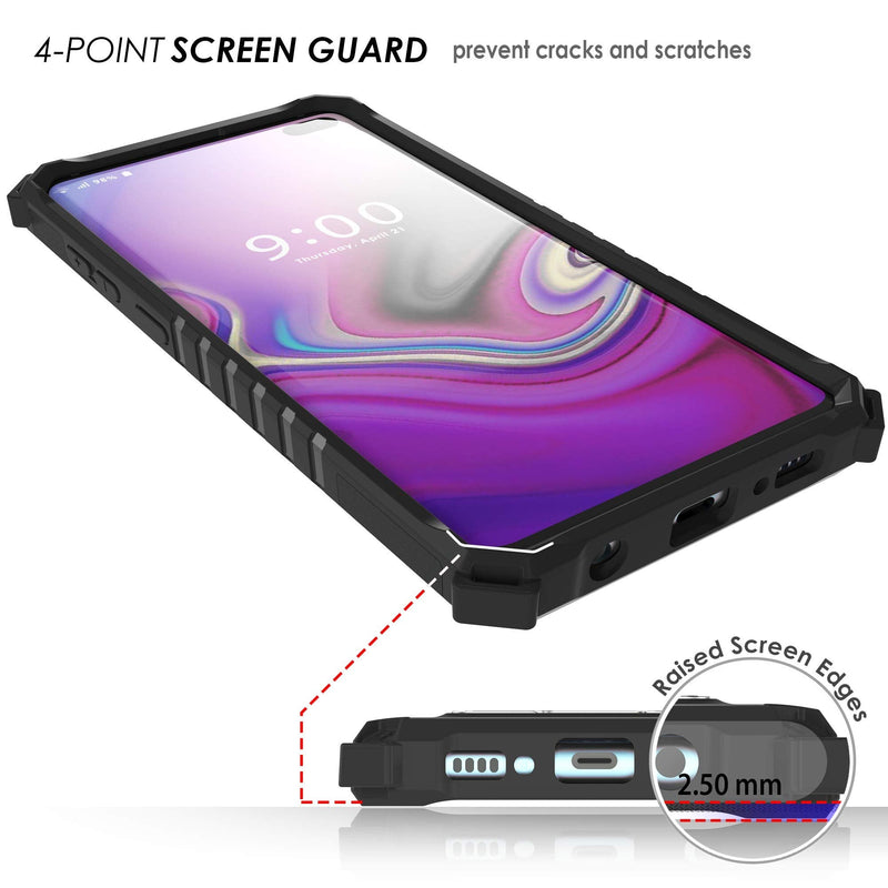 Beyond Cell TRISHIELD Series Rugged Cover with + [Belt Clip Holster] + [Built in Kickstand] Compatible with Galaxy S10 Plus- US Flag Skull #2 Galaxy S10+ Plus
