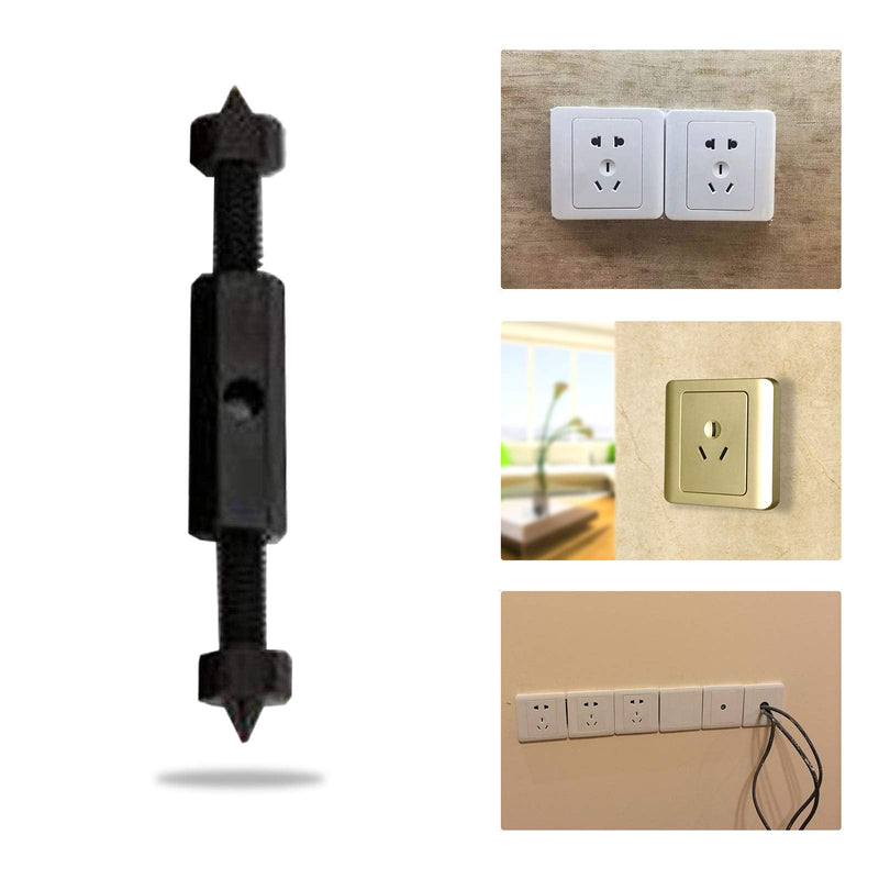 Eagles Cassette Repair Device/Electrical Box Repair,86 Type Universal Cassette Repairer Screw 10 Screws Tools Sturdy Switch and Socket Adjustable Steel Electrician 1 Wrench(Black)