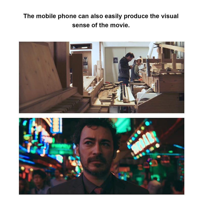 Mobile Anamorphic Lens,1.33X Mobile Phone Wide Screen Deformation Filmmaking Lens,for Smartphones,Easy to Install