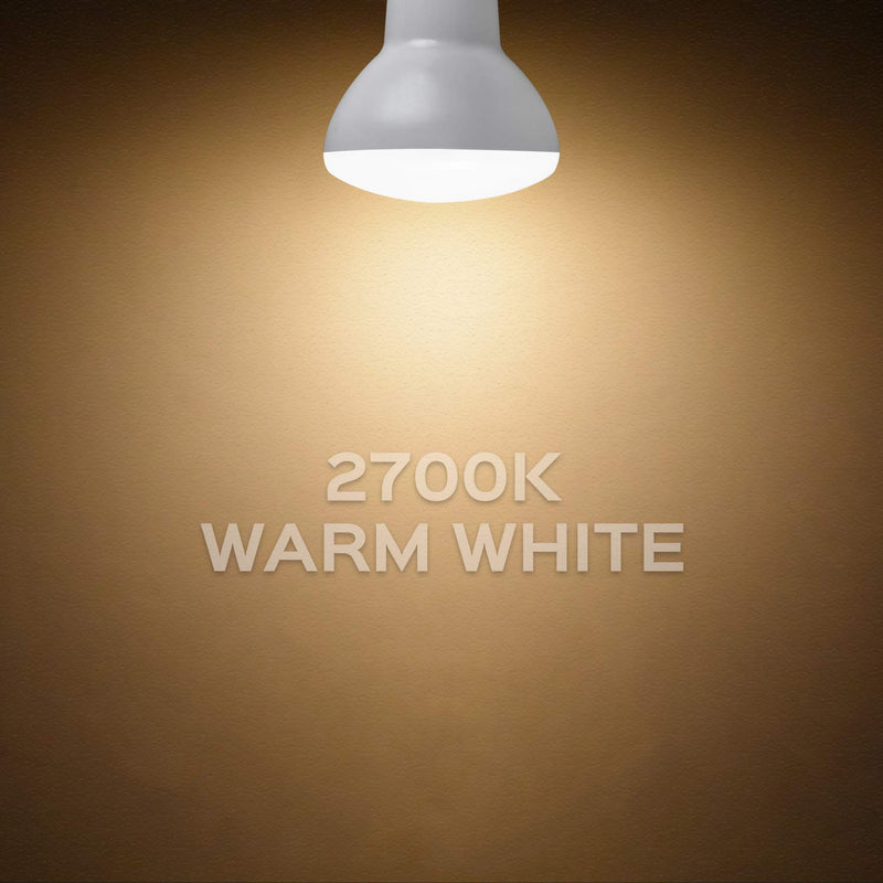 Luxrite BR20 LED Bulb, 45W Equivalent, 2700K Warm White, Dimmable, 460 Lumen, R20 LED Flood Light Bulb 6.5W, Energy Star, Damp Rated, E26 Base, Perfect for Recessed and Track Lighting (4 Pack) 4 Pack 2700K (Warm White)
