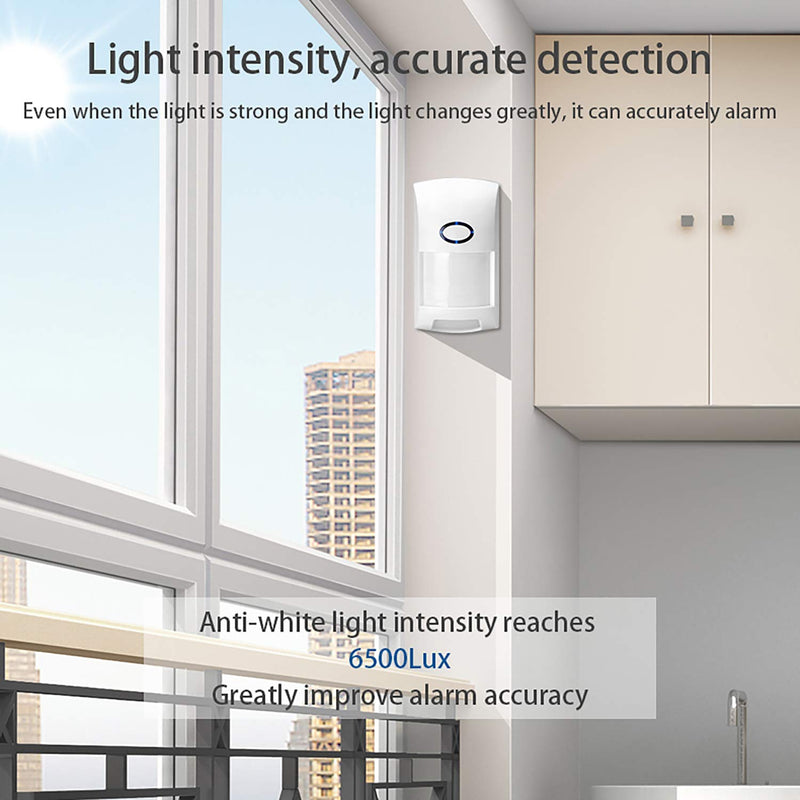 Smart Motion Sensor, WiFi Wireless Security Alarm,with Free Notification Tuya APP Control Home Security PIR Motion Detector, Compatible with Alexa, Siri