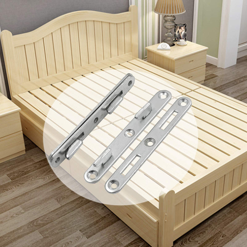 [AUSTRALIA] - Kyuionty 4 Sets Wood Bed Rail Connecting Fittings 5 Inch Thicken Furniture Bed Hardware 