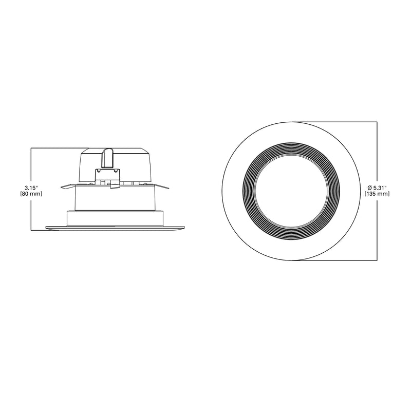 Halo LT460WH6950R LT 4 in. White Integrated Ceiling Light Retrofit 5000K Daylight LED Recessed Trim, 4 inch Standard