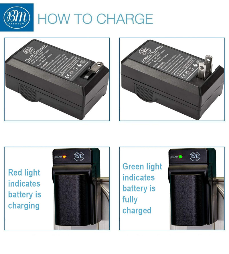 BM 2 Pack LP-E6N Batteries and Charger for Canon EOS R, EOS 90D, EOS 60D, EOS 70D, EOS 80D, EOS 5D II, EOS 5D III, EOS 5D IV, EOS 5Ds, EOS 6D, EOS 6D Mark II, EOS 7D, EOS 7D Mark II, XC10, XC15 Camera