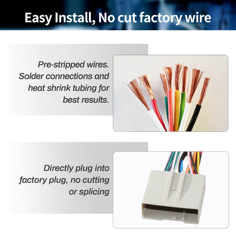 [AUSTRALIA] - RED WOLF Car Stereo Pionner Wire Harness Adapter Connector Compatible with Ford F150 Escape Focus 2004-2013, Lincoln 2006-2010 Town Car for Pionner Radio CD Player Receiver Amplifier/SWC Cable Plug 