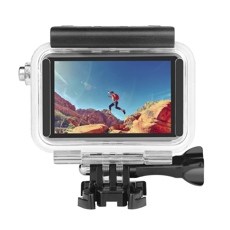 D&F Waterproof Housing Case for DJI OSMO Action Camera, 30M/98FT Protective Shell Cage Cove with Anto-Fog Insert Pads for DJI Camera Accesories