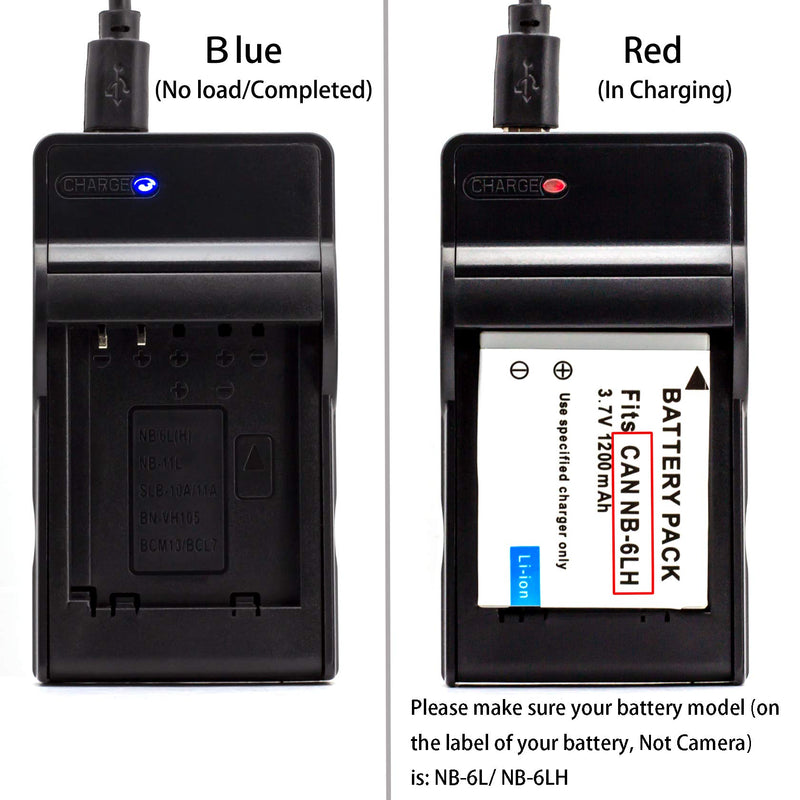 NB-6L USB Charger for Canon PowerShot SX530 HS, SX610 HS, SX710 HS, SD1200 is, SD1300 is, S120 IXY 10S IXY 30S Camera and More