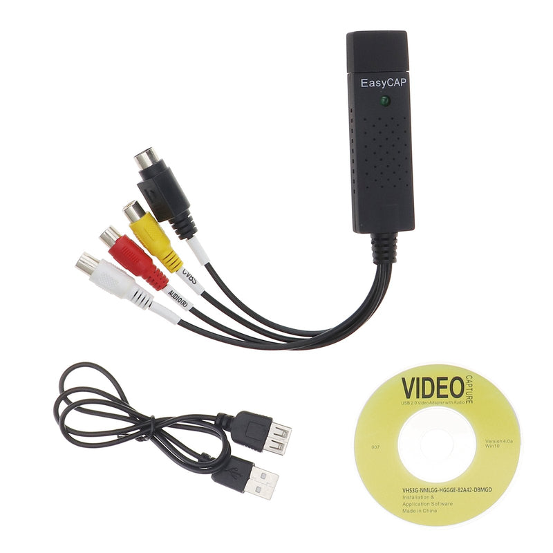 Micro Traders Easycap USB 2.0 Adapter TV Video Audio VHS to DVD Converter Capture Card Adaptor