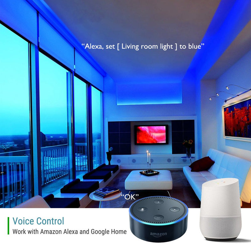 [AUSTRALIA] - WIFI Smart RGB LED Controller for LED Strip Light Android and IOS System Mobile Phone Free Work withAlexa Google Home 