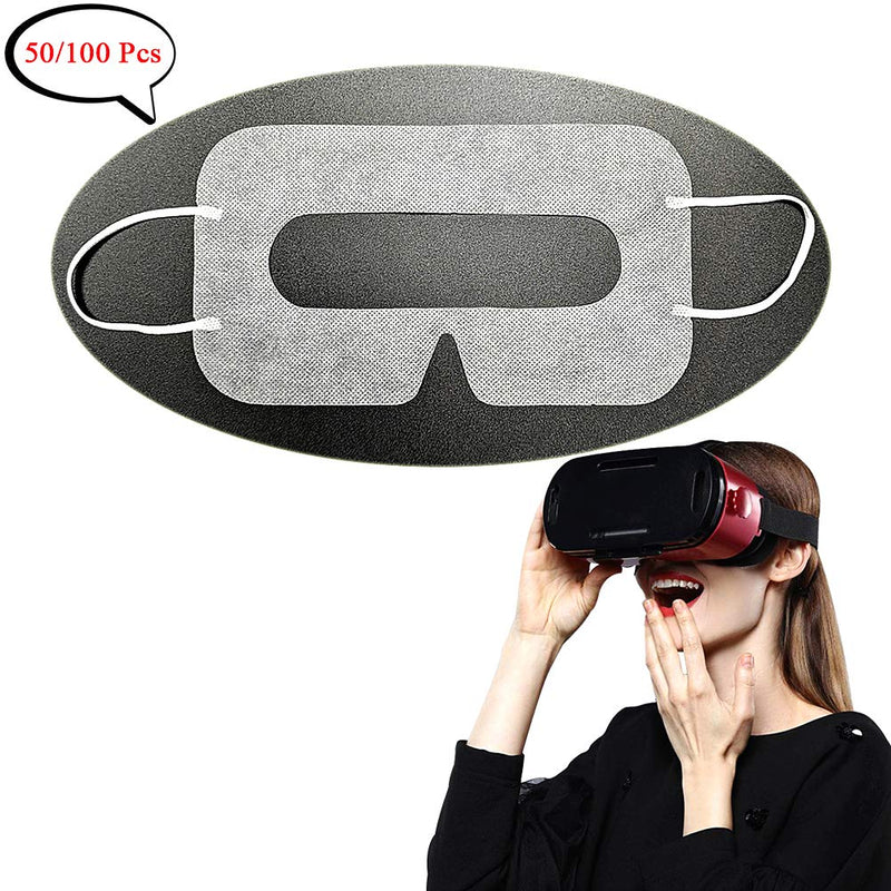 Disposable VR Mask 50 PCS Universal Cover Mask for VR, VR Eye Cover Mask Sanitary VR Mask, VR Mask Rift, VR Cover Pad, White (50 PCS)