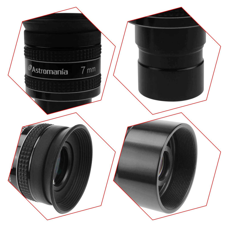 Astromania 1.25" 7mm 58-Degree Planetary Eyepiece for Telescope