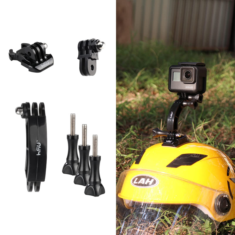 [AUSTRALIA] - HSU Basic Adapter Grab Bag for GoPro, Including Quick Release Buckle Mount, J-Hook Buckle Mount, 3-Way Pivot Arms, Tripod Mount, 1/4 inch 20 Mount, Curved Extension arm and Thumbscrews（13Pcs） 