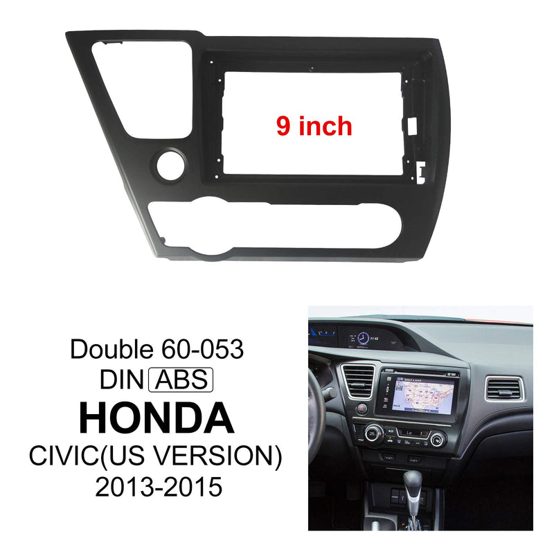 Double Din Stereo Radio Installation Dash Kit for 2013-2015 Honda Civic 9 Inches Aftermarket Stereo