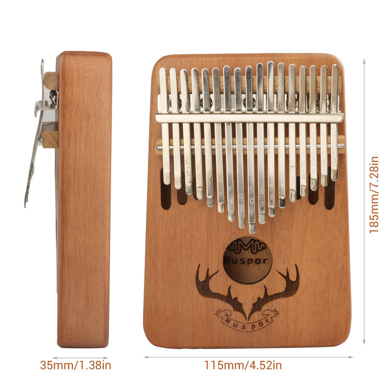 17 Keys Kalimba Thumb Piano, Portable Thumb Piano Finger piano kalimba for beginners with Tuning hammer and English Song Book, Musical Instrument Gifts for Childrens Adult Beginners