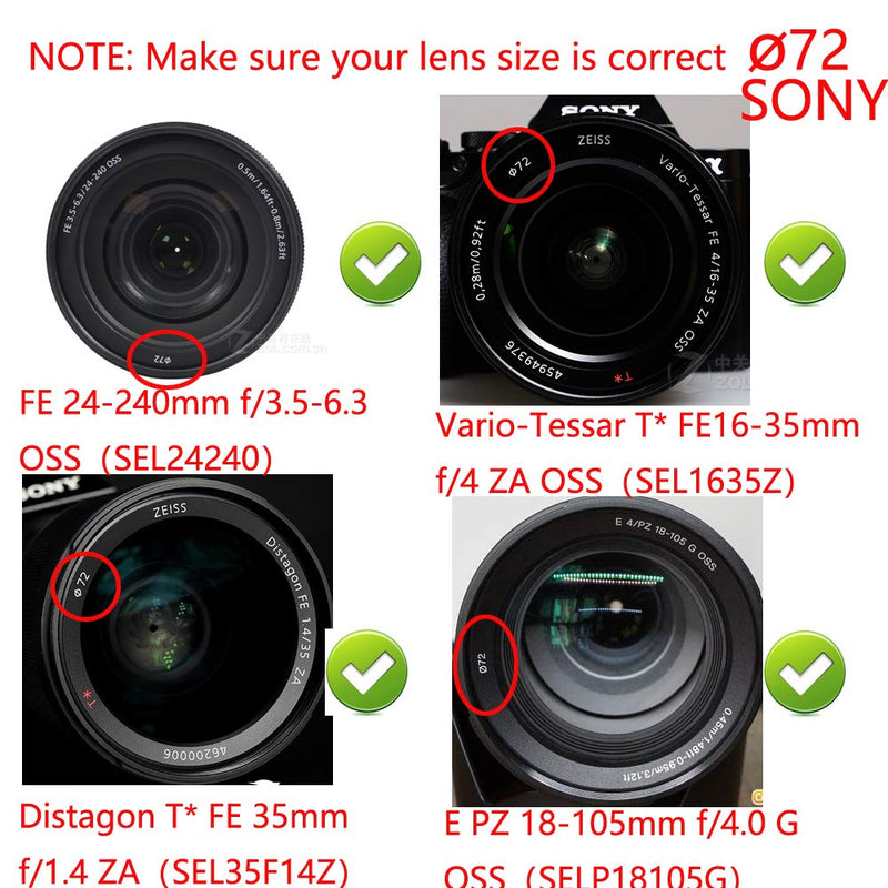[AUSTRALIA] - 72mm-77mm Step Up Ring [72mm Lens to 77mm Filter] 2 Pack, WH1916 Camera Lens Filter Adapter Ring Lens Converter Accessories 