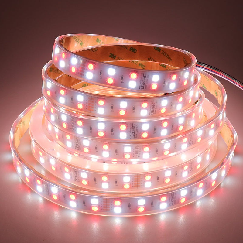 [AUSTRALIA] - LEDENET Double Row DC 24V 600LEDs/spool 5m RGB Cold White (6500k-7000K) 5050 SMD Waterproof RGBW LED Strip Lights in Silicone sleeving IP67 for Wedding Party Holiday Outdoor LED Lighting Waterproof IP67 