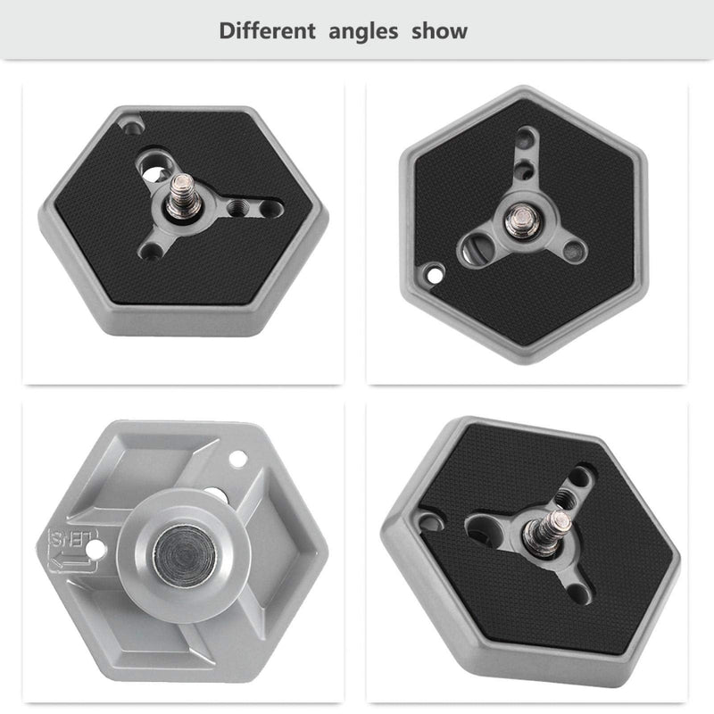 [AUSTRALIA] - Akozon Hexagonal Quick Release Plates 3049 1/4 " Screw Adapter Camera Accessories for Manfrotto 030-14 RC0 3063 Photo Studio Accessories Manfrotto 3038 3039 3047 3055 3055S 3063 