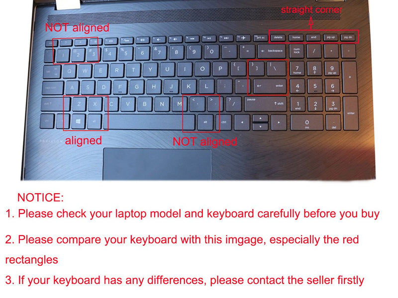 Silicone Keyboard Cover Compatible for for 15.6" HP Pavilion x360 15-br075nr, Pavilion 15-cc 15-cb Series 15-cc010nr 15-cb010nr, HP Envy x360 15m-bp 15m-bq Series, HP Envy 17.3" 17m-ae011dx (Rainbow) Rainbow