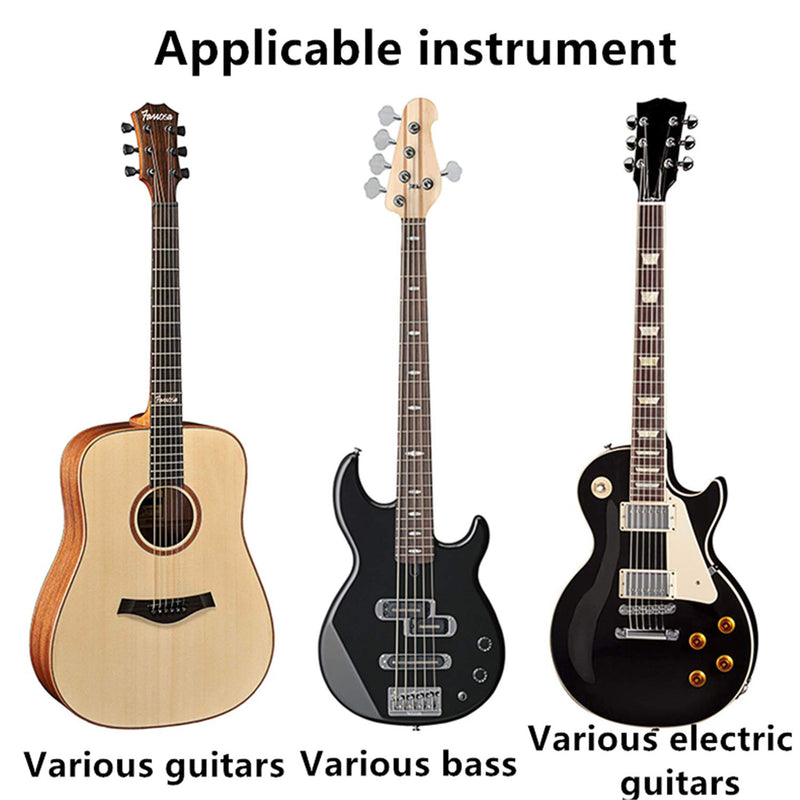 Miwayer Guitar Wall Mount,Auto Lock Guitar Wall Hanger Wooden Base Safe Against Vibration For Acoustic, Electric, Classical, Bass 1 pac