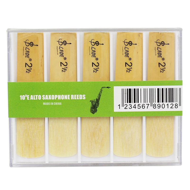 【The Best Deal】OriGlam 10pcs Alto Sax Saxophone Reeds 2.5 Reed, Alto bE Saxophone Reeds Lade Bamboo 2-1/2 Reed Strength 2.5 for Clarinet, Soprano or Alto Sax