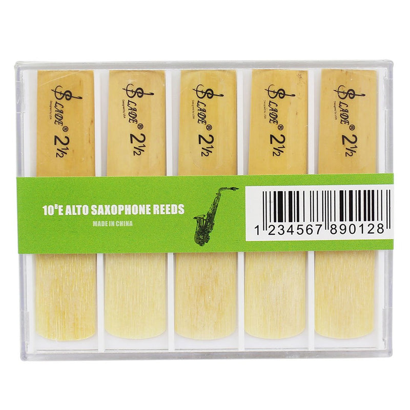 [AUSTRALIA] - 【The Best Deal】OriGlam 10pcs Alto Sax Saxophone Reeds 2.5 Reed, Alto bE Saxophone Reeds Lade Bamboo 2-1/2 Reed Strength 2.5 for Clarinet, Soprano or Alto Sax 