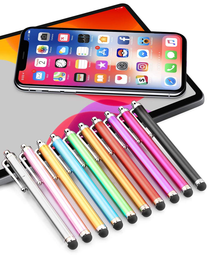 Stylus Pens for Touch Screens, LIBERRWAY Stylus Pen 10 Pack of Pink Purple Black Green Silver Stylus Universal Touch Screen Capacitive Stylus Compatible with Kindle ipad iPhone Samsung