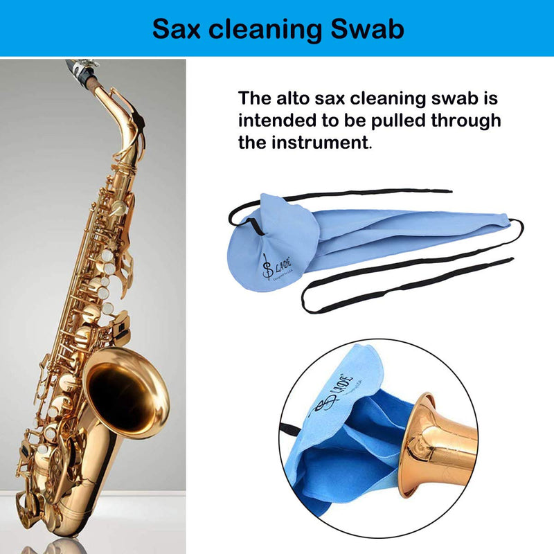 10-in-1 Saxophone Cleaning Kit, Alto Saxophone Cleaner Kit Including Sax Cleaning Cloth, Mouthpiece Brush, Mini Screwdriver Cleaning Cloth for Flute and Wind & Woodwind Instrument