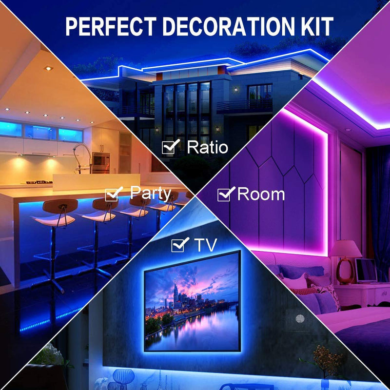[AUSTRALIA] - L8star 16.4ft/5m 5050 RGB Strip for Bedroom Decoration 