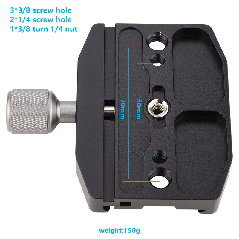 Universal 90mm Quick Release Clamp with Arca Style Plate Fits for Tripod Ballhead Universal Quick-Change seat, Tripod Quick Release Plate,monopod Head