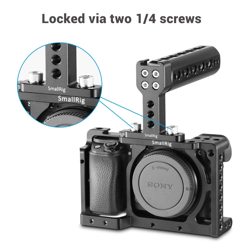 [AUSTRALIA] - SmallRig Camera Top Handle Grip, DSLR Cage Handle with Cold Shoe Mount for Camera Rig - 1638 