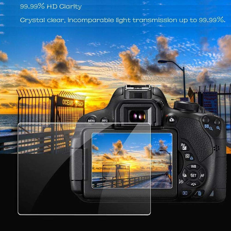 Z7II Z6II top + screen protector [3 + 3 packs], ZLMC is suitable for Nikon Z7 Z7 II Z6 Z6 II FX cameras, 0.3mm 9H hardness tempered glass screen protector is scratch-resistant, waterproof