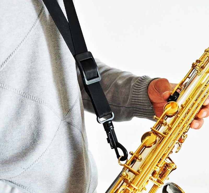 Saxophone Neck Strap Soft Sax Sponge Filling Padded Strap with Swivel Hook for Alto Tenor Soprano Baritone Sax