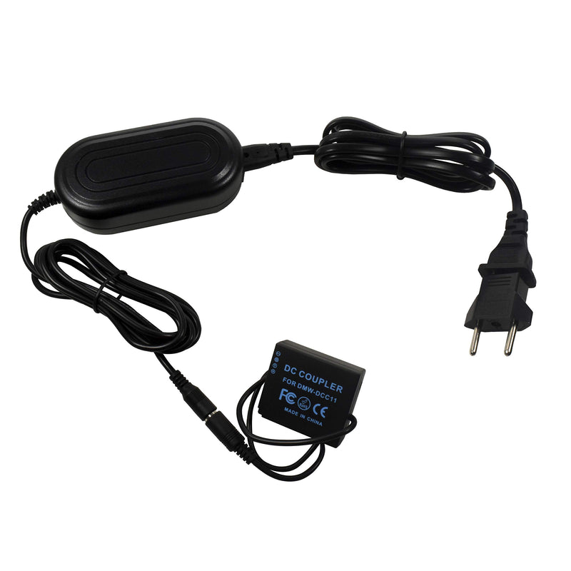 HQRP Kit AC Power Adapter and DC Coupler Compatible with Panasonic Lumix DMC-GX9, GF6, GF5, GF3, S6, GX7 Mark ii, ZS60, GX85CGK, GX80, GX85, ZS110, TZ100 Camera, Replace BLE9 BLG10 Battery