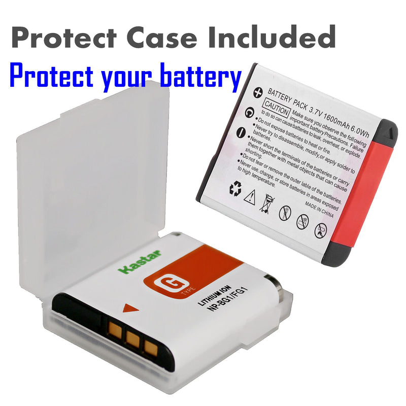 Kastar Battery (X2) & Dual USB Charger for Sony Cybershot DSC-HX5V, DSC-HX9V, DSC-W30, DSC-W35, DSC-W50, DSC-W55, DSC-W70, DSC-W80, DSC-W290, DSC-H10, H20, H50, H55, H70, H90 Battery+ More Cameras