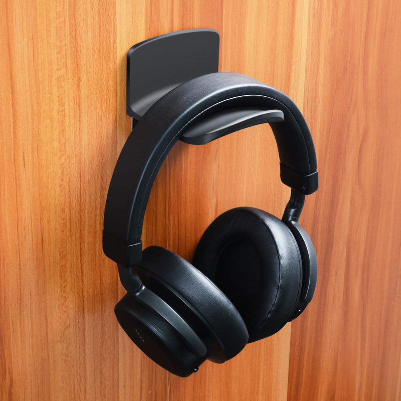 Ledot 2 Pack Adhesive Headphone Hanger Hooks for Wall & Desk Table with Protective Silicone Pad, Universal Gaming Headset Mount Holder, Earphone Rack for Sennheiser, Sony, Bose Headphones