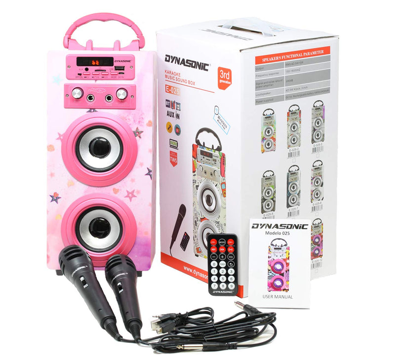 DYNASONIC (3º Generation Microphone Karaoke Speaker, ideal for original teenage gifts for children girls toys, kid toys (Model 15) Model 15