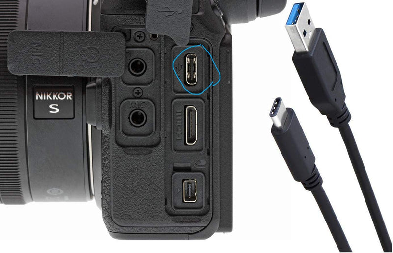 BRENDAZ USB 3.1 Type-A to Type-C (Type C) Cable Compatible with Panasonic Panasonic Lumix DC-S1H, DC-GH5S, DC-GH5, DC-S5 Mirrorless Digital Camera