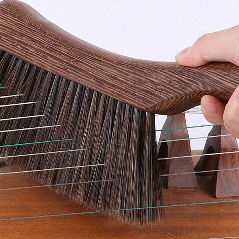 [AUSTRALIA] - MILISTEN Guzheng Cleaning Brush Musical Instrument Cleaning Brush Soft Wood Handle Brush ( Coffee ) 