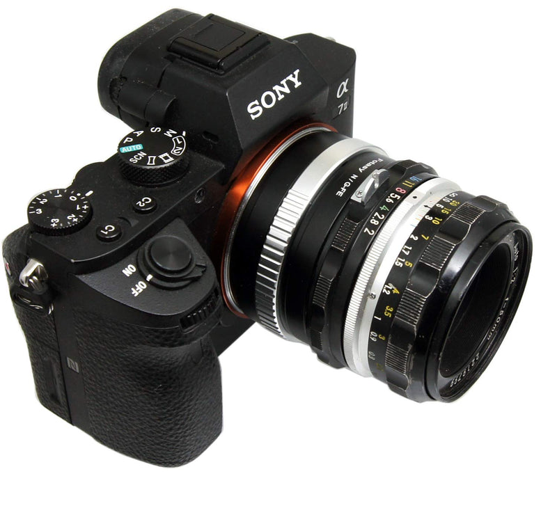 Fotasy Manual Nikon G Lens to Sony E-Mount Adapter, Nikon F to E Mount, Nikon G AFS Adapter Sony FE, fit Sony Alpha NEX-5T NEX-6 NEX-7 a3000 a3500 a5000 a5100 a6000 a6100 a6300 a6400 a6400 a6500 a6600