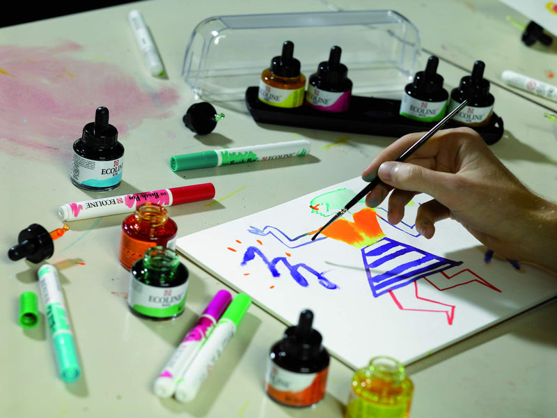 Royal Talens Ecoline Liquid Watercolor, 30ml Bottle, Set of 5 Colors