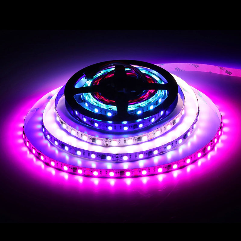 [AUSTRALIA] - Visdoll WS2811 Pixels RGB Led Strip, 32.8ft 600Leds WS2811 SMD 5050 Dream Color Flexible Strip Lights Addressable Programmable DC 24V Non-Waterproof (White PCB) 10m Ws2811 600led Non-waterproof 