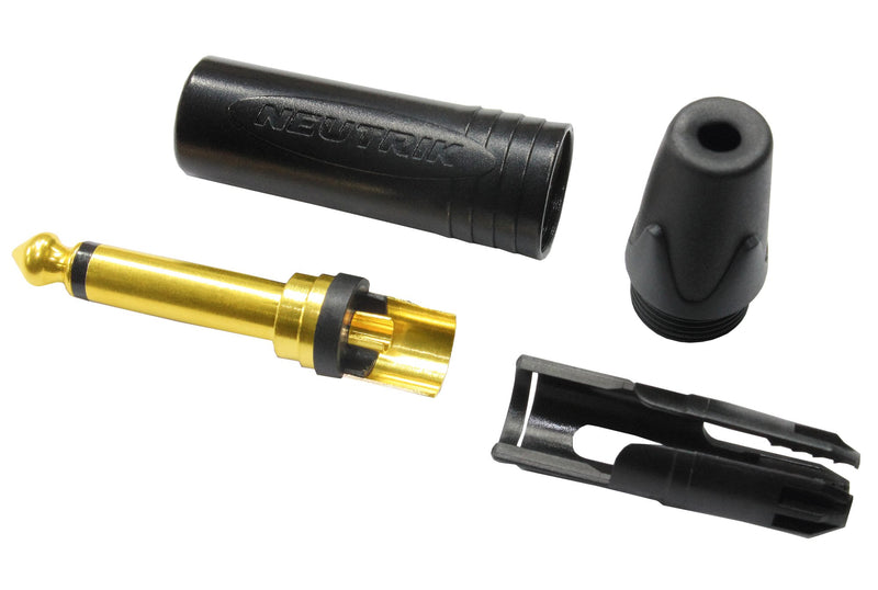 1 Meter - Gotham GAC-1 Ultra Pro - Premium, Low-Capacitance (21 pf/Ft) Guitar Bass Instrument Cable - with Straight to Angled 6.35mm Neutrik Gold Plated TS Connectors