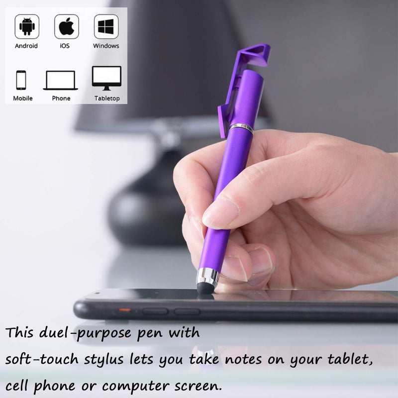RITEFORU Stylus Pens for Touch Screens Black Ink 0.5mm Fine Point Pens Writing Pen Stylus Tip For Your iPad iPhone (10-Count) 10-Count