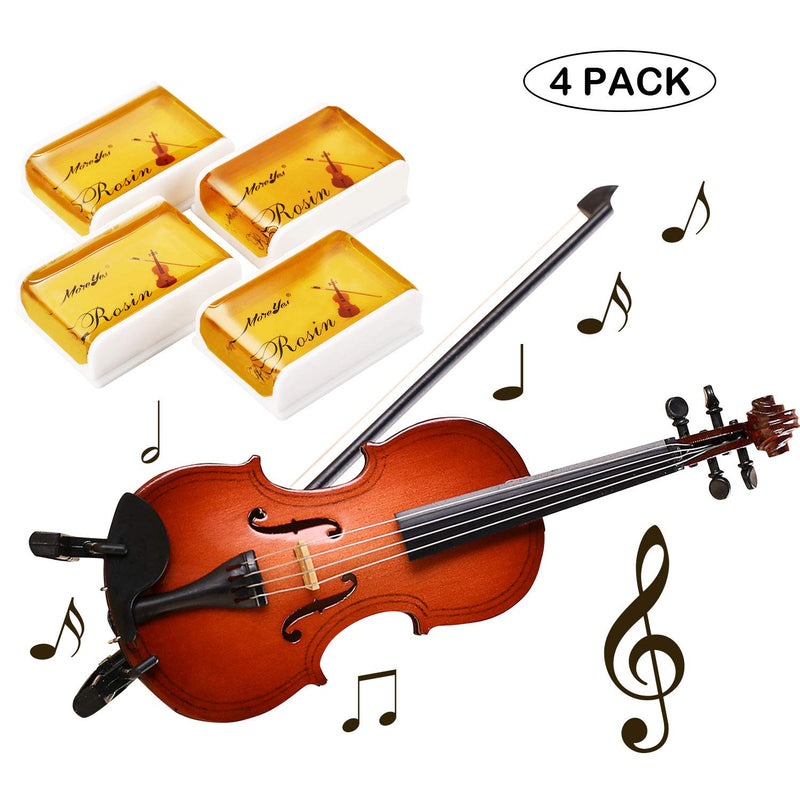 String Rosin for Violin Viola and Cello Rosin for Bows (yellow 4 pack)