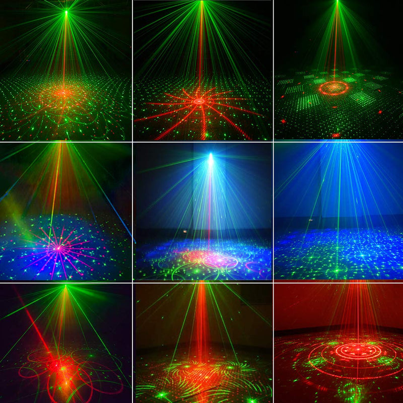 [AUSTRALIA] - USB Party Lights Show DJ Disco Ball Strobe Light,Projector Light Remote Control, Sound Activated Multi-effects Pattern Stage Beam Lights for Bar Halloween Christmas 