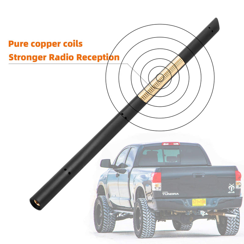 VOFONO 13 Inch Antenna Compatible with 2000-2021 Toyota Tundra/Tacoma Flexible Rubber Copper Core Antenna. Long Antennas Make Your car Look Cool.Car wash Proof