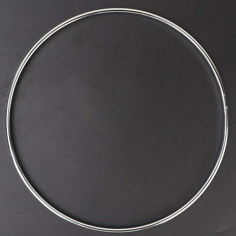 Banjo Hoop,8 Inch Steel Musical Instrument Tension Hoop Nickel-plated for Banjo Guitar Repair Replacement Parts,silver.