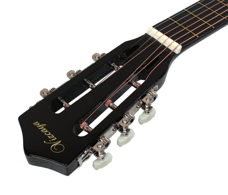 Vizcaya 38" Black Beginner Left-Handed Acoustic Guitar Starter Package Student Guitar with Gig Bag,Strap, picks, Extra Strings, Electronic Tuner -Black Left-Handed Left-Handed-Black