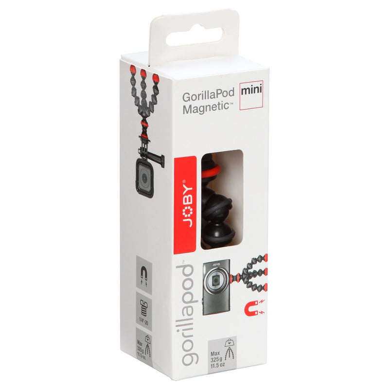 JOBY GorillaPod Magnetic Mini: A Portable, Compact Tripod with Magnetic Feet for Smartphones, Action Cameras or Point & Shoot Cameras up to 325 Grams